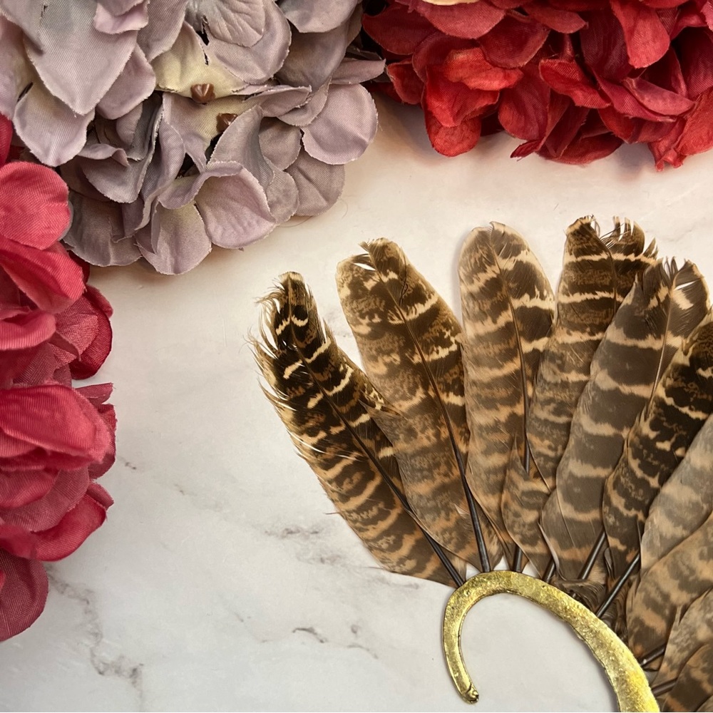 Bohemian Tribal Feather Gold Ear Cuff Earring - Picture 9 of 15